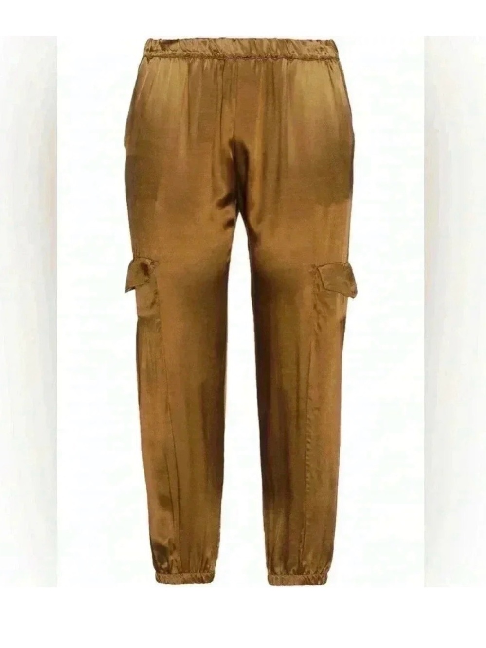 Enza Costa Satin Cargo Jogger Pants